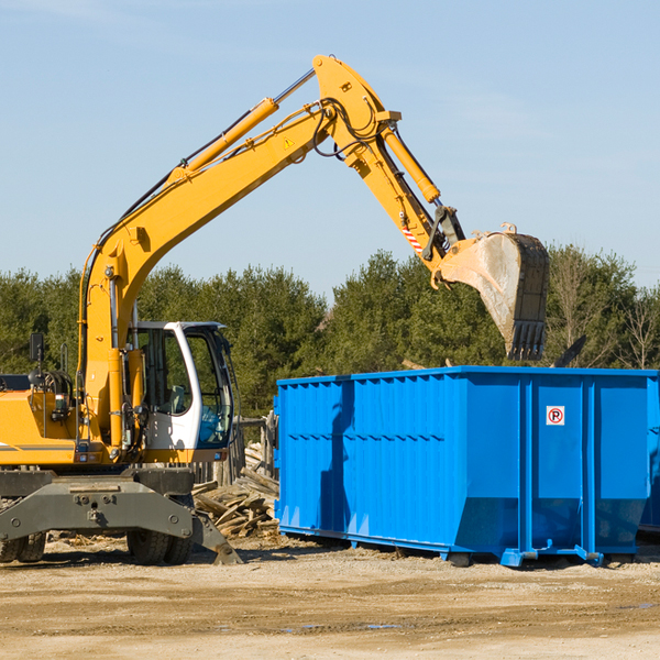 can i choose the location where the residential dumpster will be placed in Central Garage Virginia